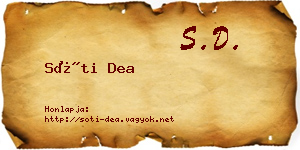 Sóti Dea névjegykártya
